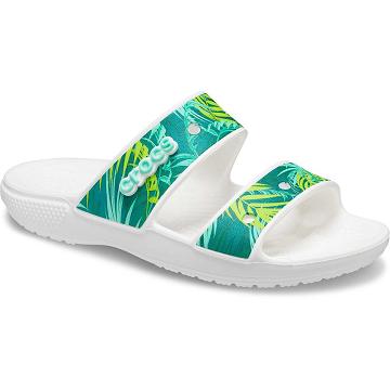 Crocs Classic Tropical Szandál Férfi Zöld | HU 1228YXFU